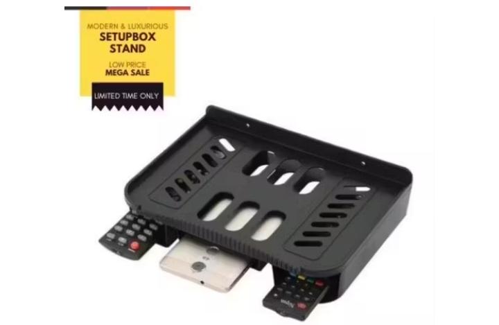 Set Top Box Stand with Double Remote Holder